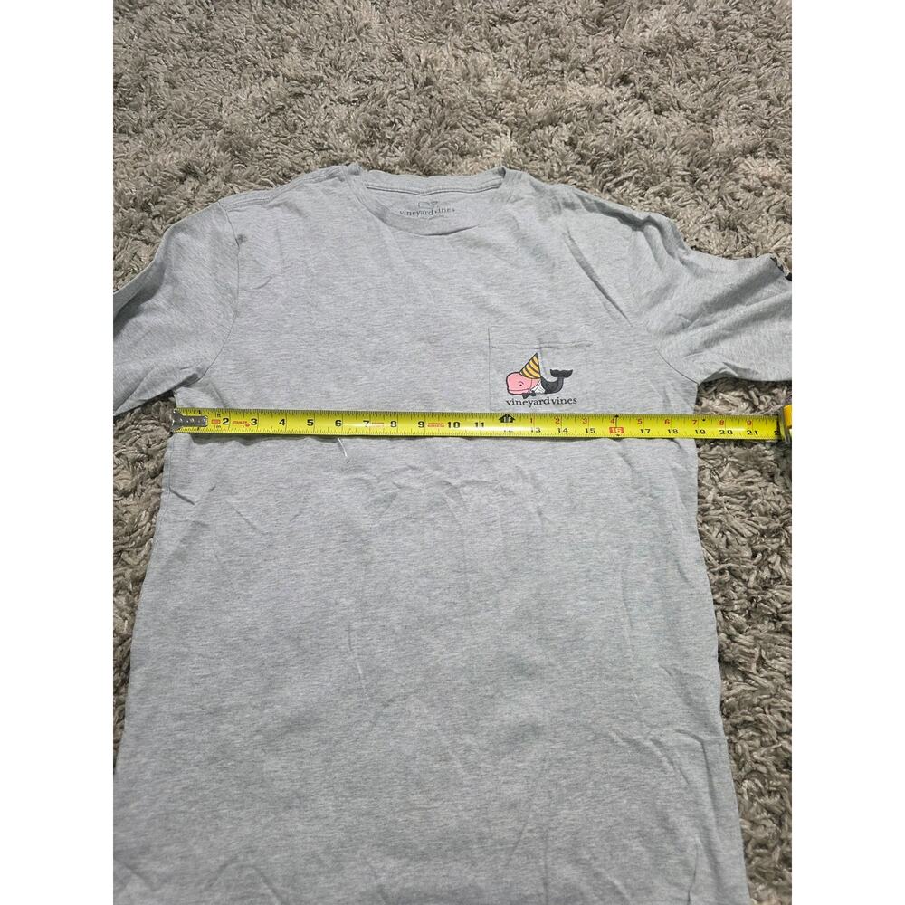 Vineyard Vines Mens Graphic Print Long Sleeve Pocket T-Shirt Gray Size Small - Picture 6 of 9
